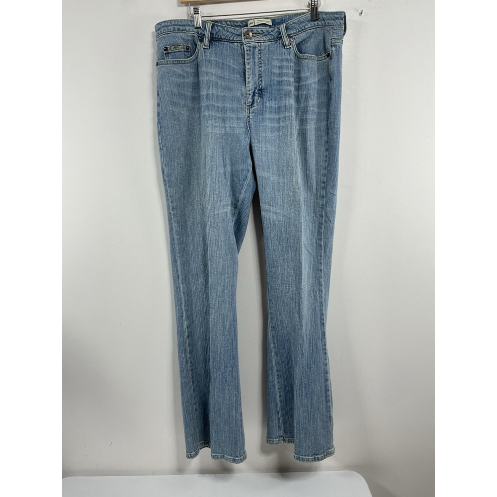 Womans Lee Natural Boot Cut Blue Jeans 16 M Tummy Panel